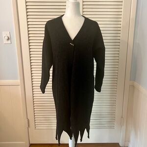 Black 100% Wool Sleeved Cape Made in Scotland